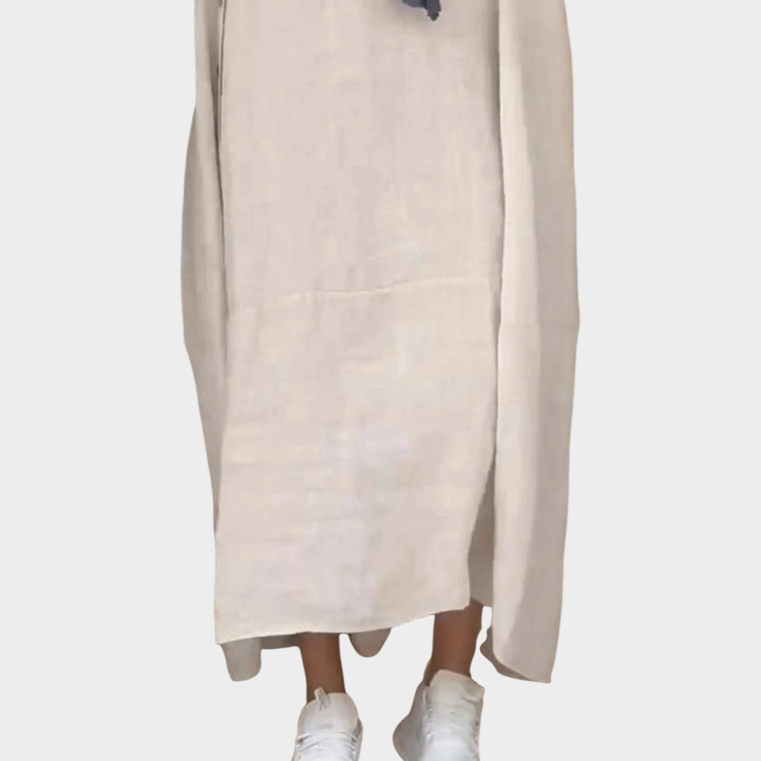 Relaxed Button‑Detail Maxi Dress