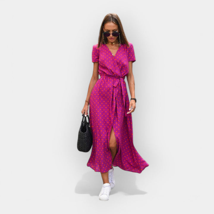Effortless Wrap Midi Dress