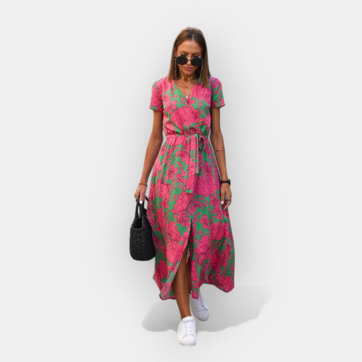Effortless Wrap Midi Dress
