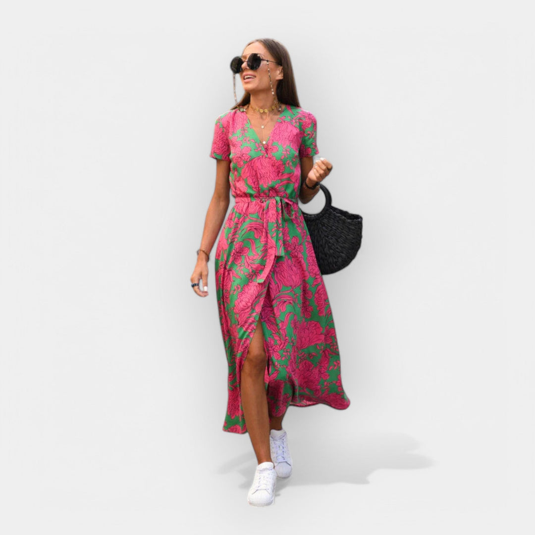 Effortless Wrap Midi Dress