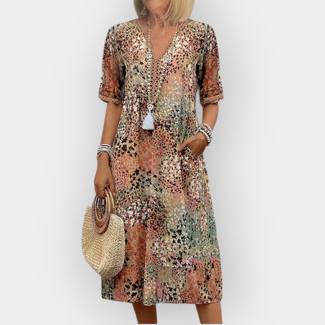 Floral Midi Dress with Style