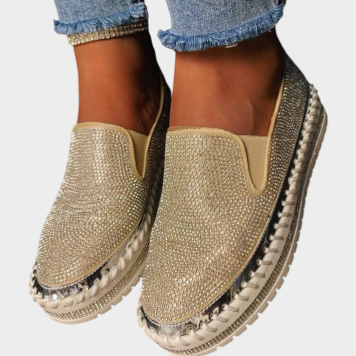 Luxe Sparkle Slip-On Platform Flats