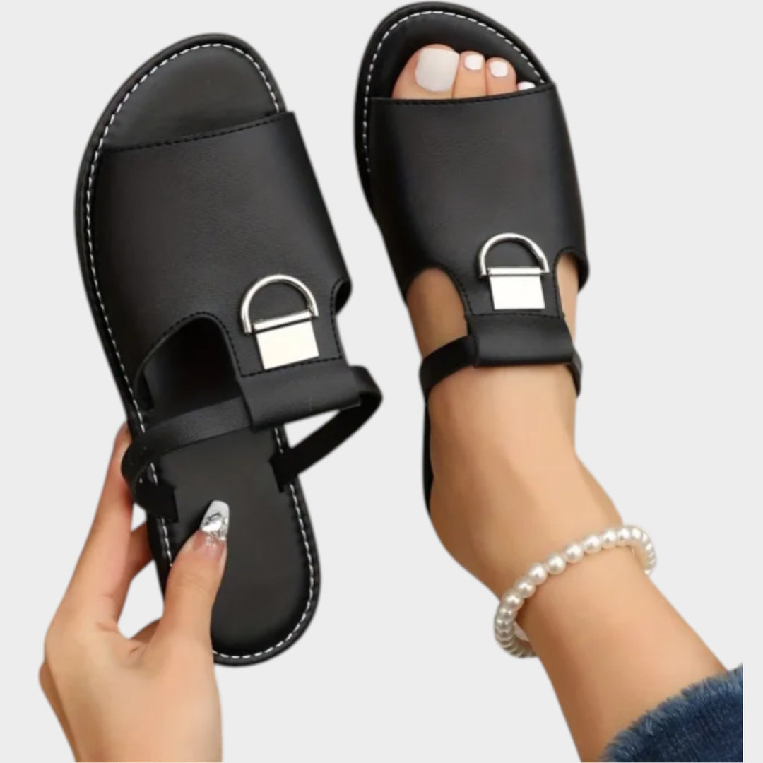 Chic Metal Accent Sandals