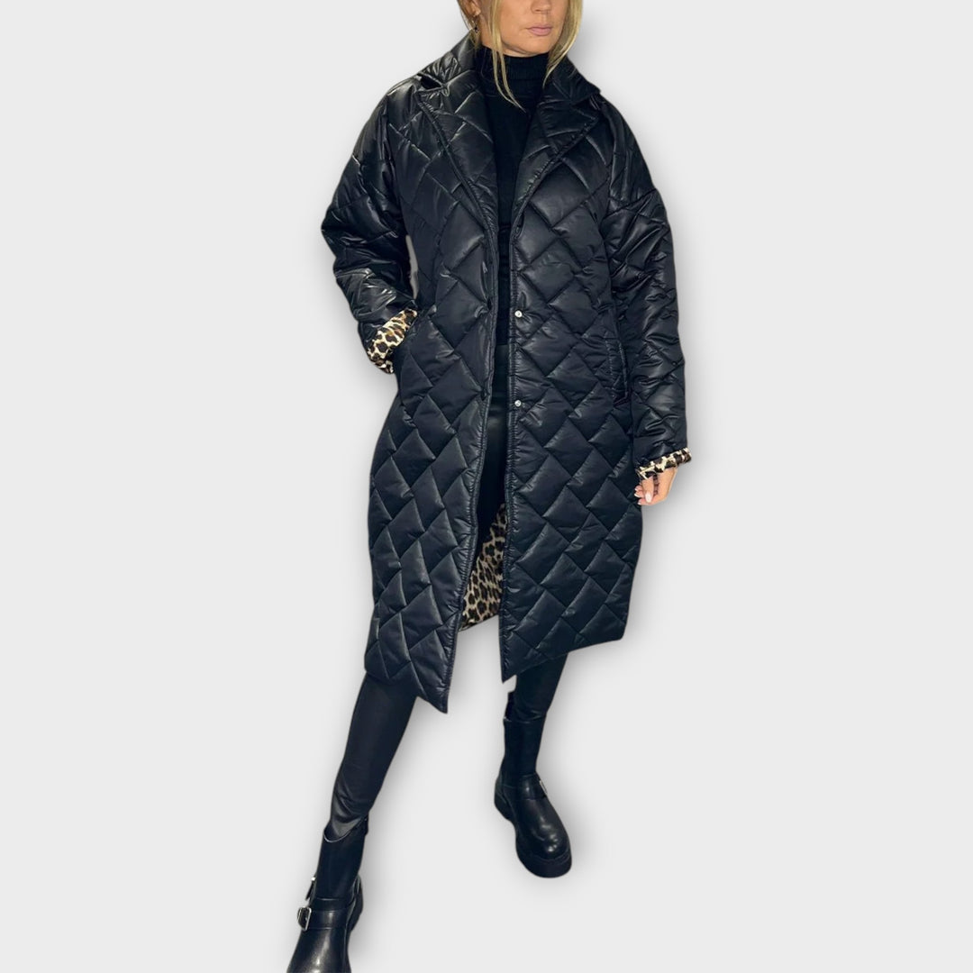 Quilted Longline Winter Puffer Coat