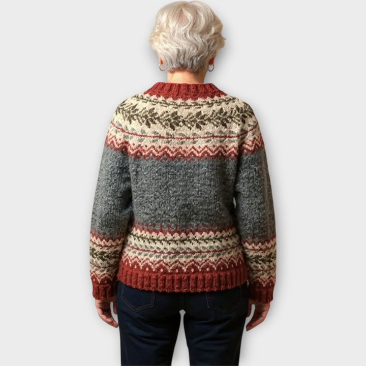 Knit Cardigan with Buttons and Subtle Pattern