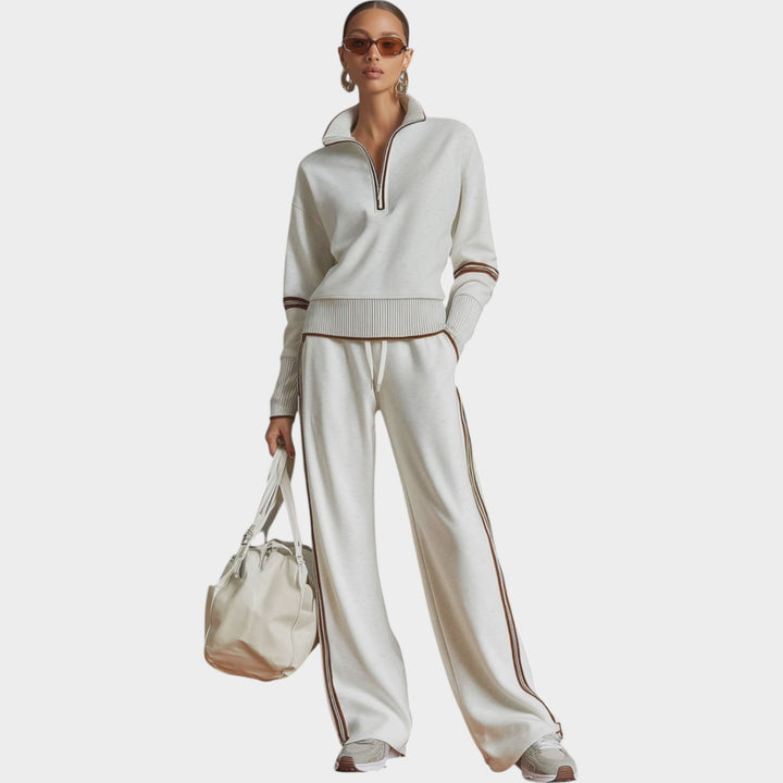 Athleisure Zip‑Neck Lounge Set