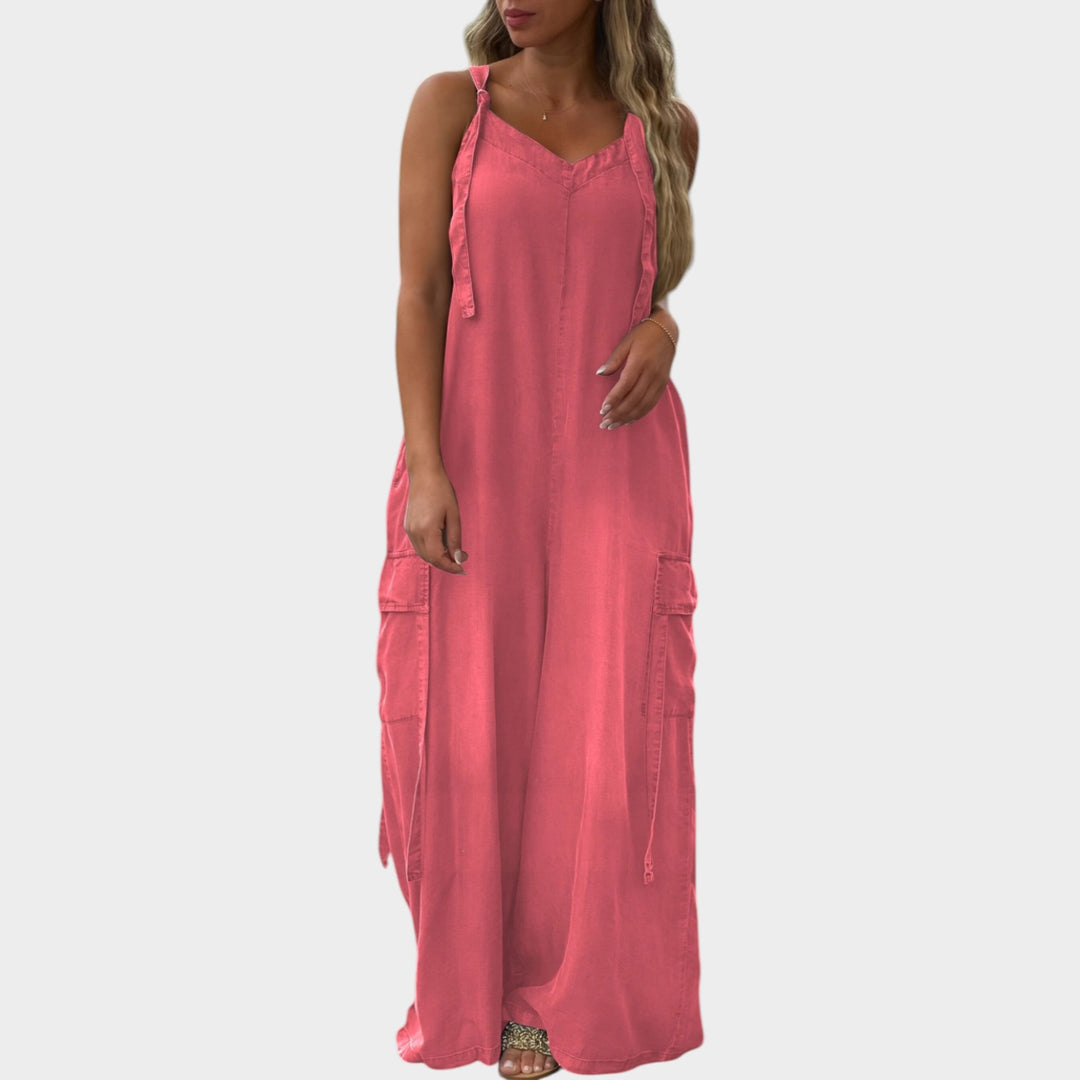 Wide-Leg Casual Jumpsuit