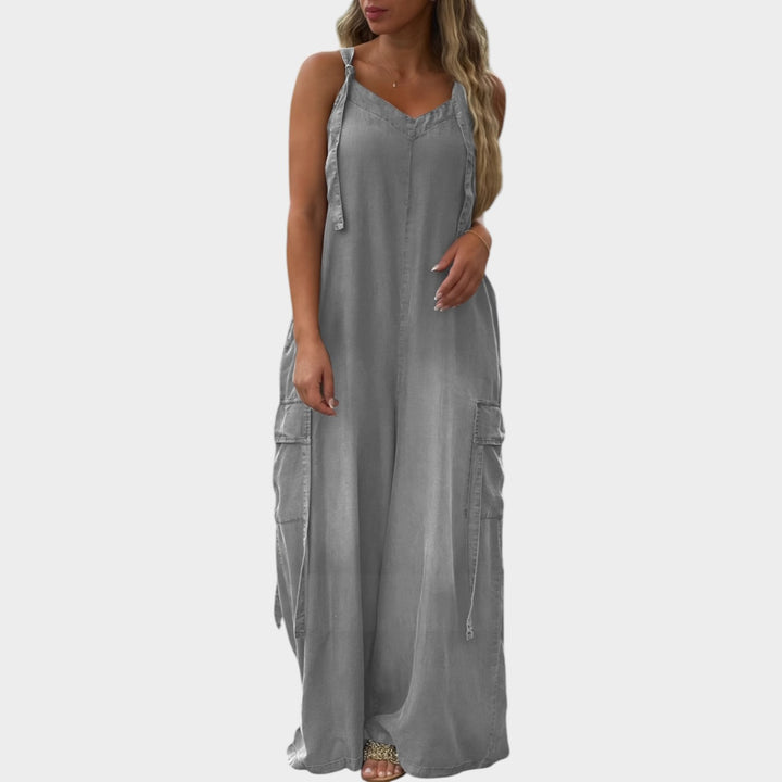 Wide-Leg Casual Jumpsuit