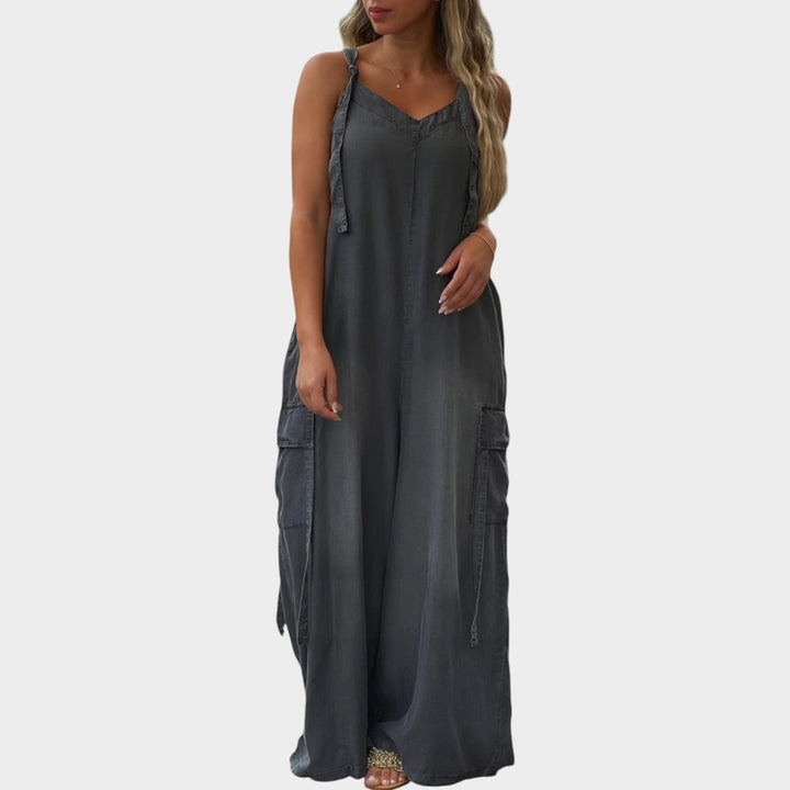 Wide-Leg Casual Jumpsuit