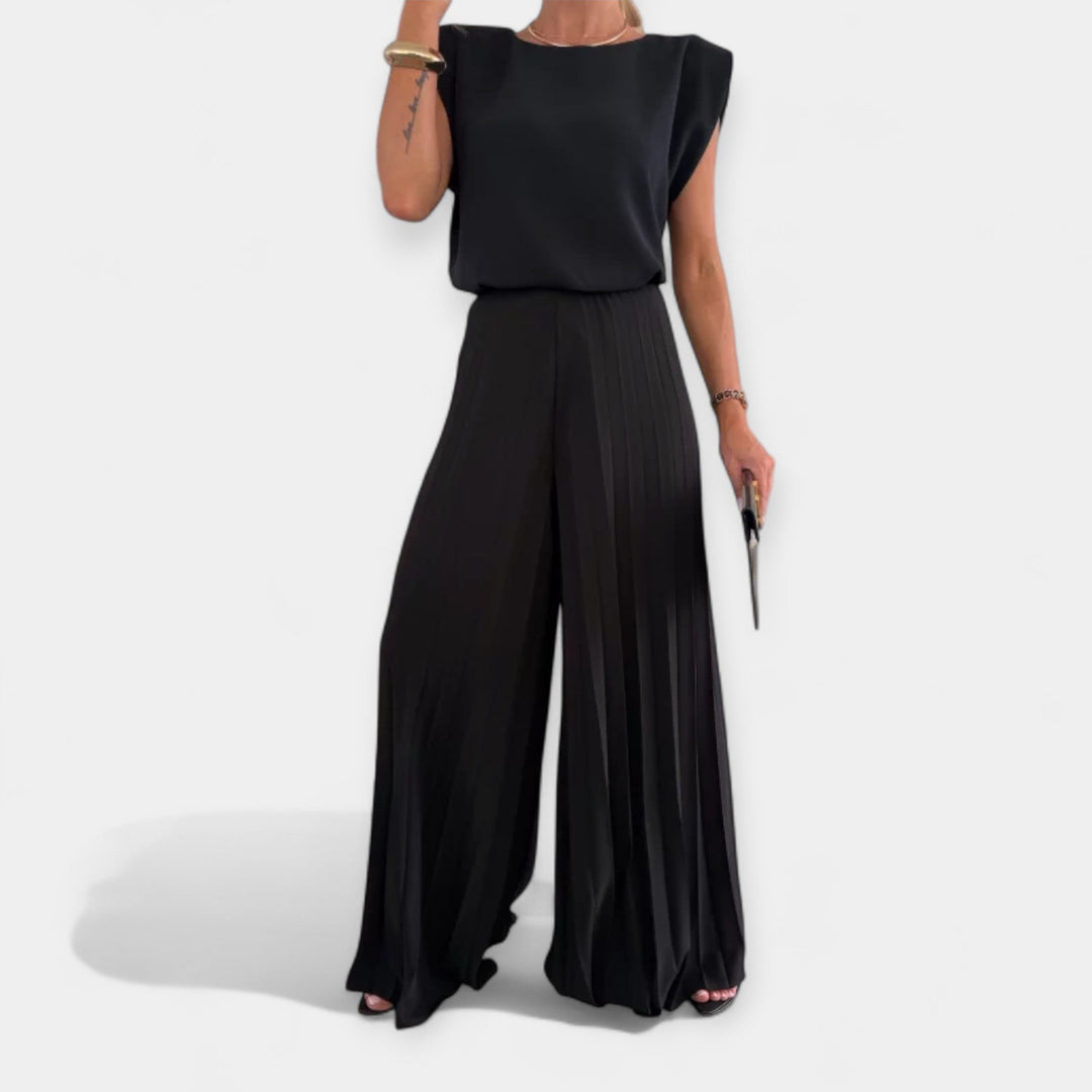 Summer Fashion Set with Top and Pants