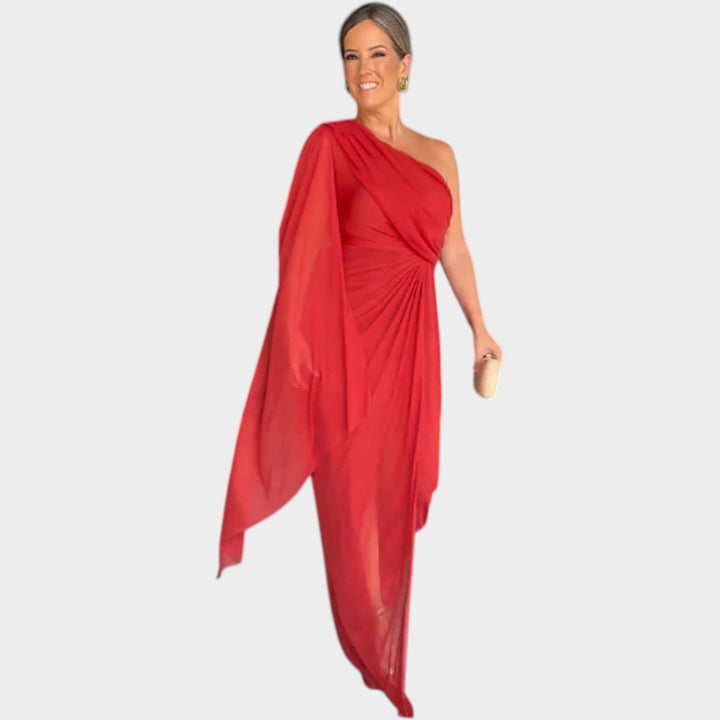 One-Shoulder Evening Gown