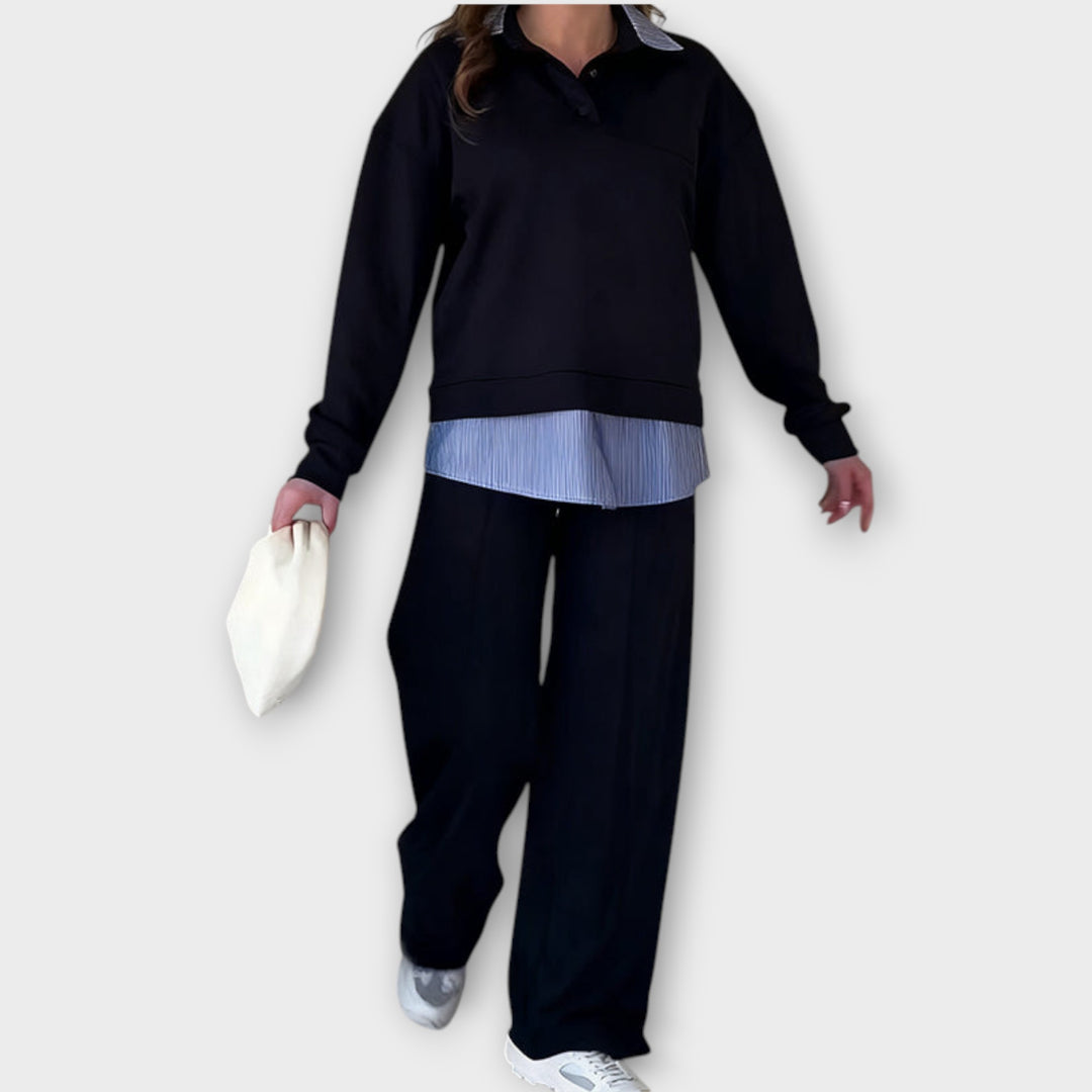 Layered Look Relaxed Fit Two-Piece Set