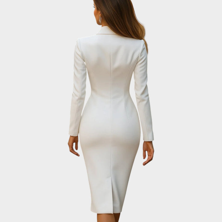 Sophisticated Tailored Blazer Midi Dress